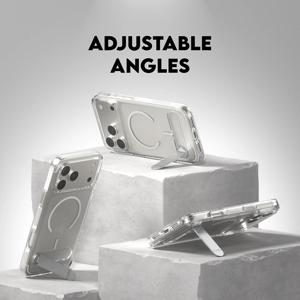 Θήκη MagSafe για Apple iPhone 17 Pro Max, PanzerGlass, με Χαρακτηριστικό Kickstand, Διάφανη Λευκή