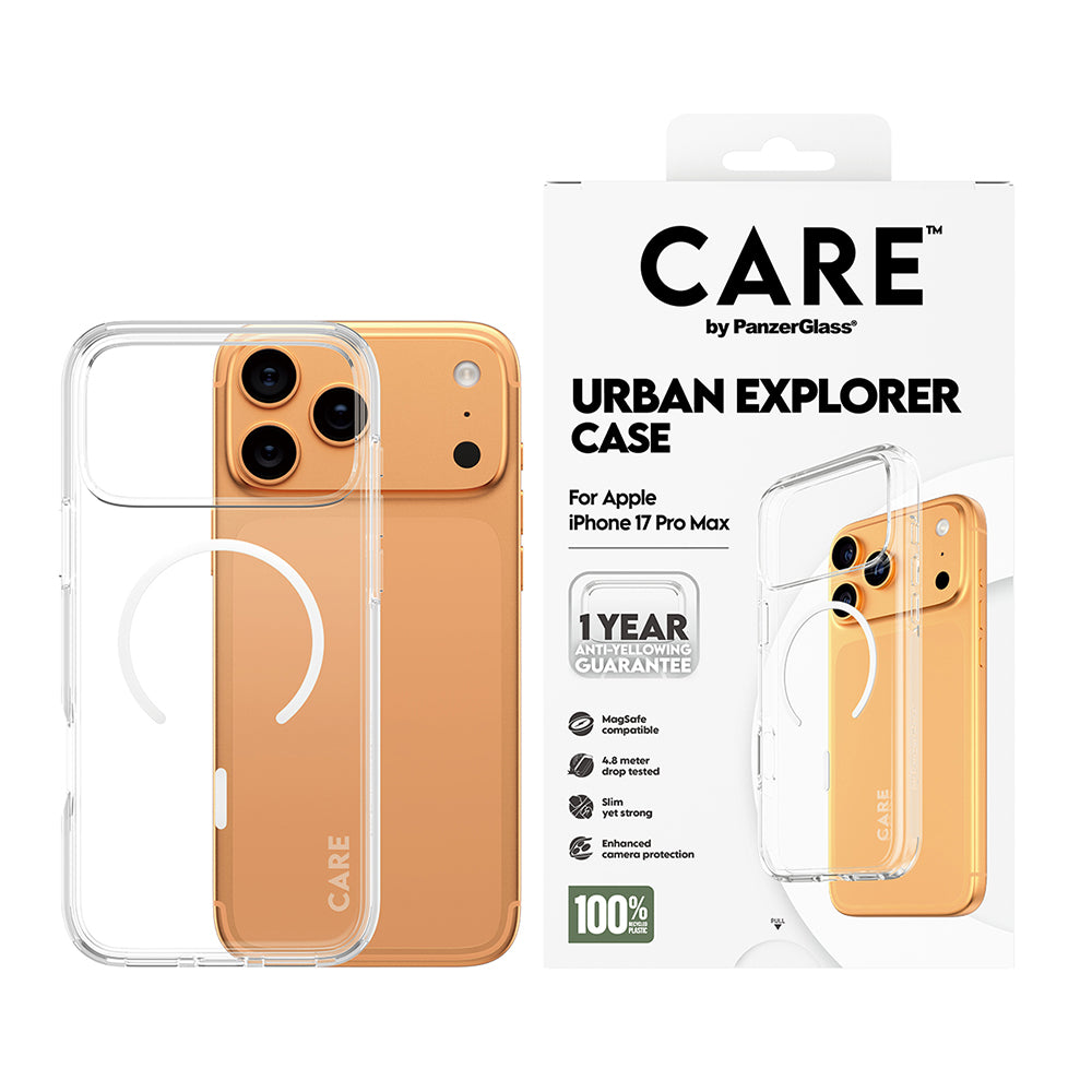 Θήκη MagSafe για Apple iPhone 17 Pro Max, PanzerGlass, Care Urban Explorer, Διαφανής Λευκή