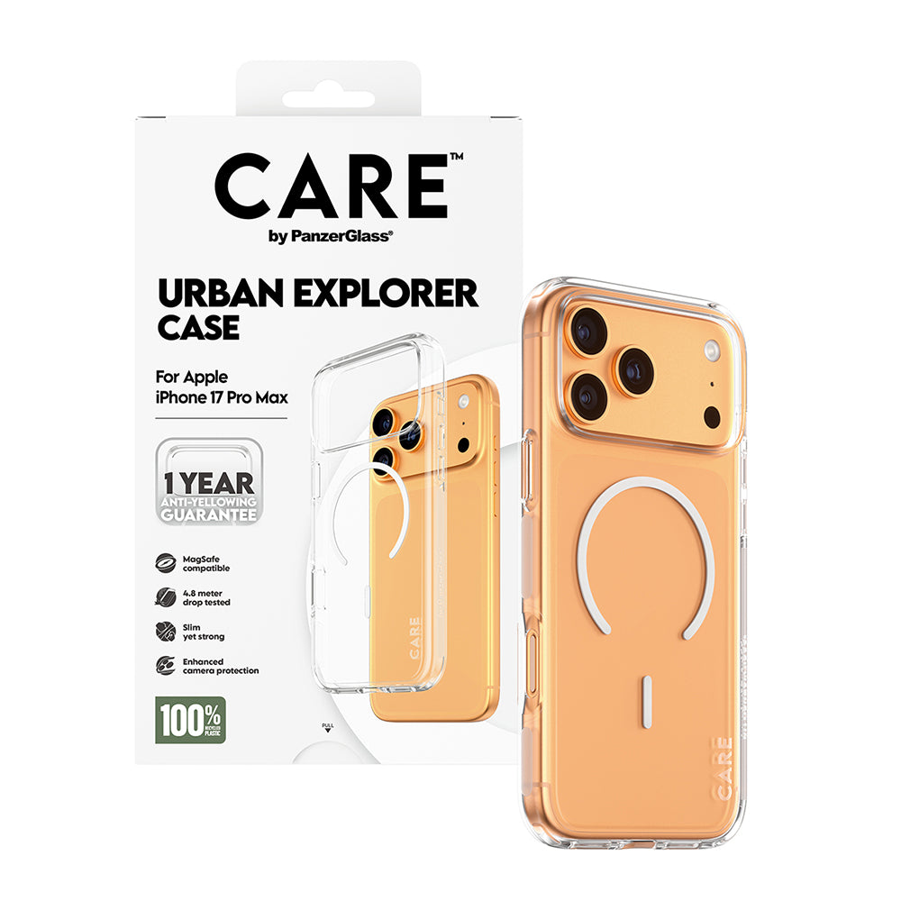 Θήκη MagSafe για Apple iPhone 17 Pro Max, PanzerGlass, Care Urban Explorer, Διαφανής Λευκή