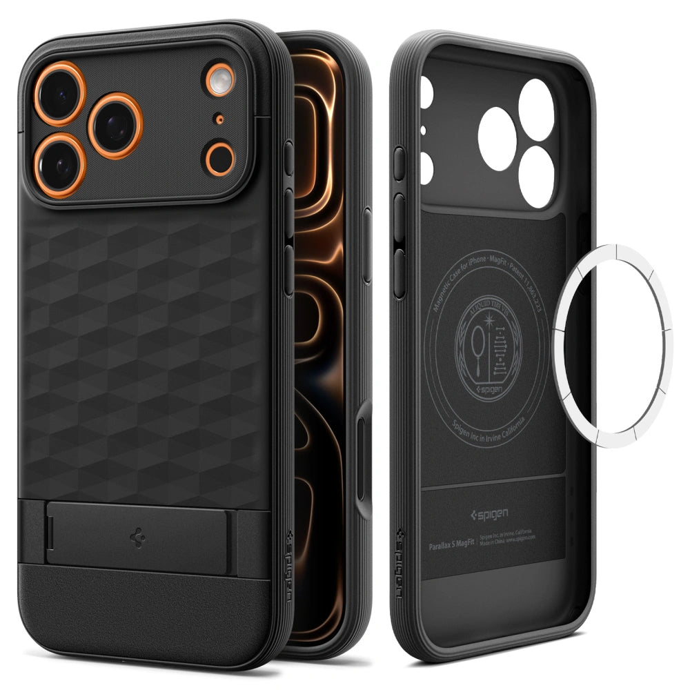 Θήκη MagSafe για Apple iPhone 17 Pro Max, Spigen, Caseology Parallax S, Ματ Μαύρη
