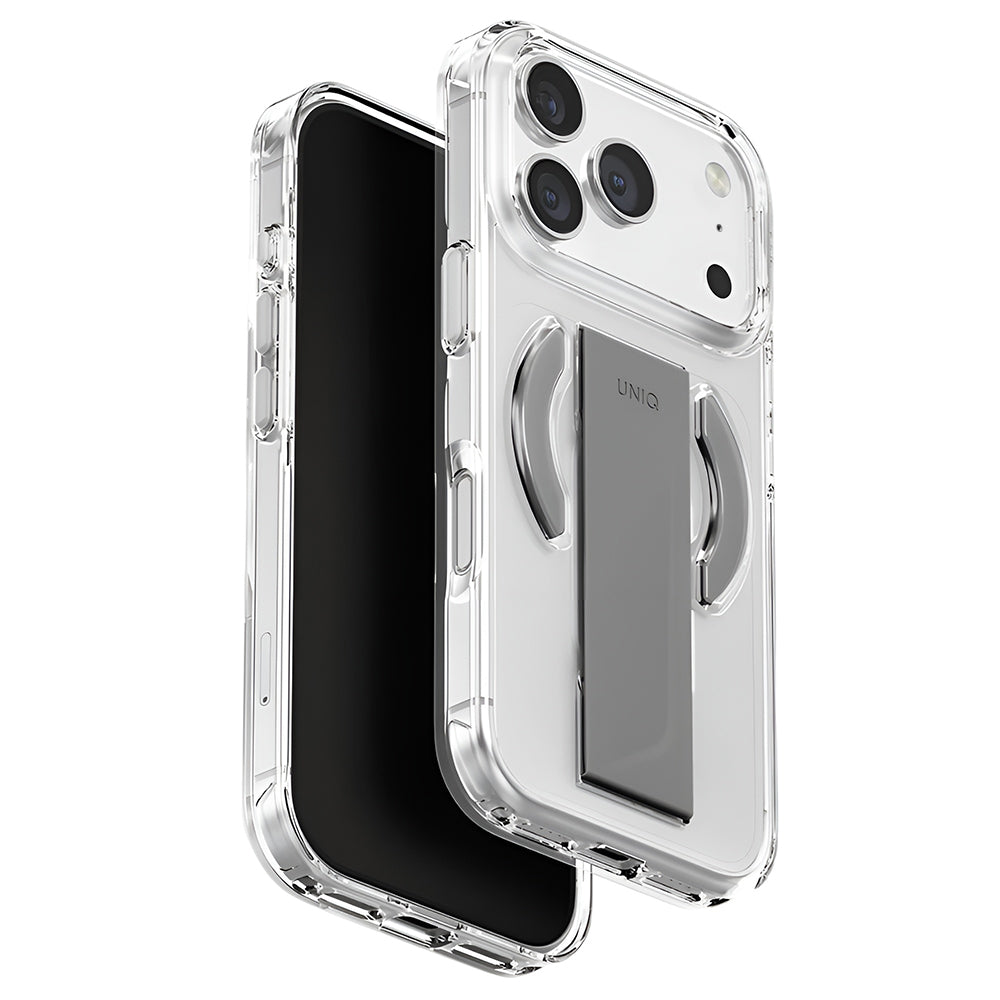 MagSafe Case for Apple iPhone 17 Pro Max, UNIQ, Heldro Air MagClick, Transparent Gray