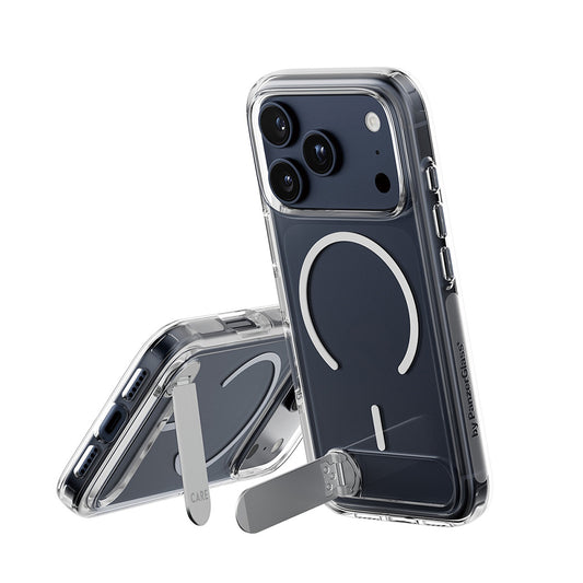 MagSafe Case for Apple iPhone 17 Pro, PanzerGlass, Care Feature Kickstand, Transparent