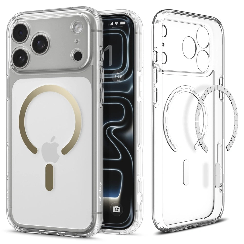 Θήκη MagSafe για Apple iPhone 17 Pro, Spigen, Ultra Hybrid, Χρυσή ACS10348