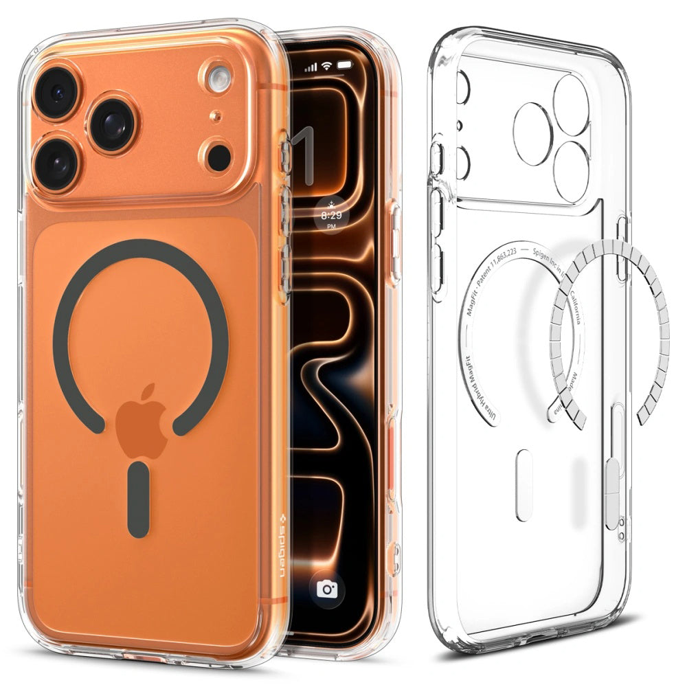 MagSafe Case for Apple iPhone 17 Pro, Spigen, Ultra Hybrid, Gray ACS10347