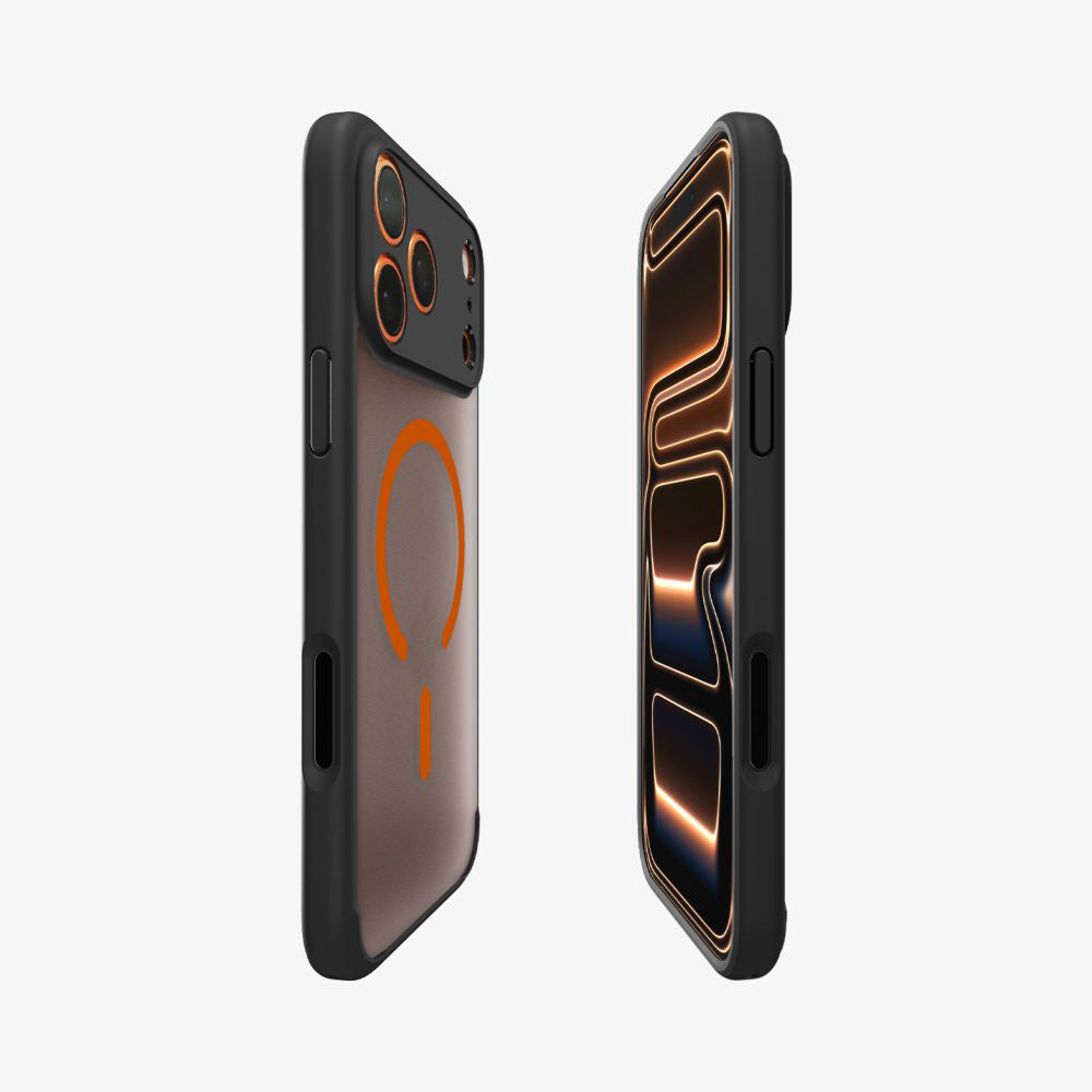 Θήκη MagSafe για Apple iPhone 17 Pro, Spigen, Ultra Hybrid, Μαύρη Πορτοκαλί Σατέν ACS10483