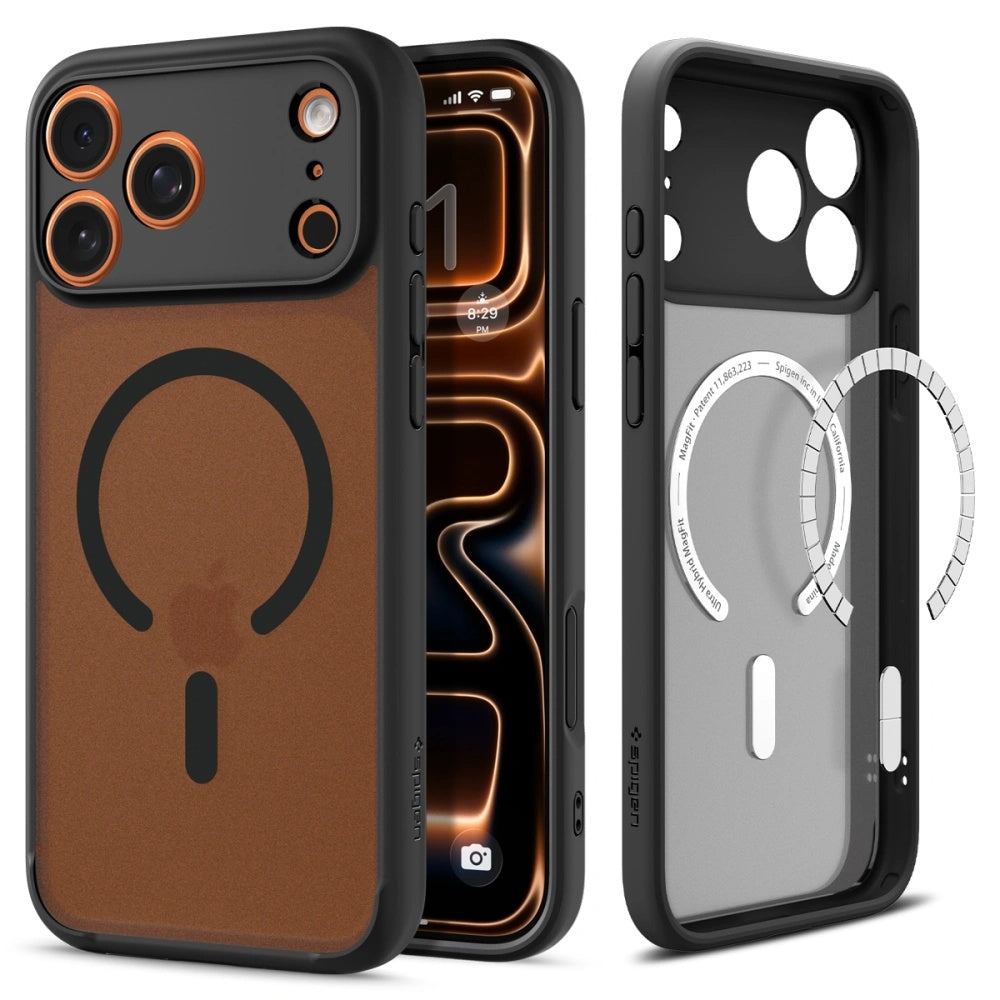 Θήκη MagSafe για Apple iPhone 17 Pro, Spigen, Ultra Hybrid, Μαύρη Σατινέ ACS10349