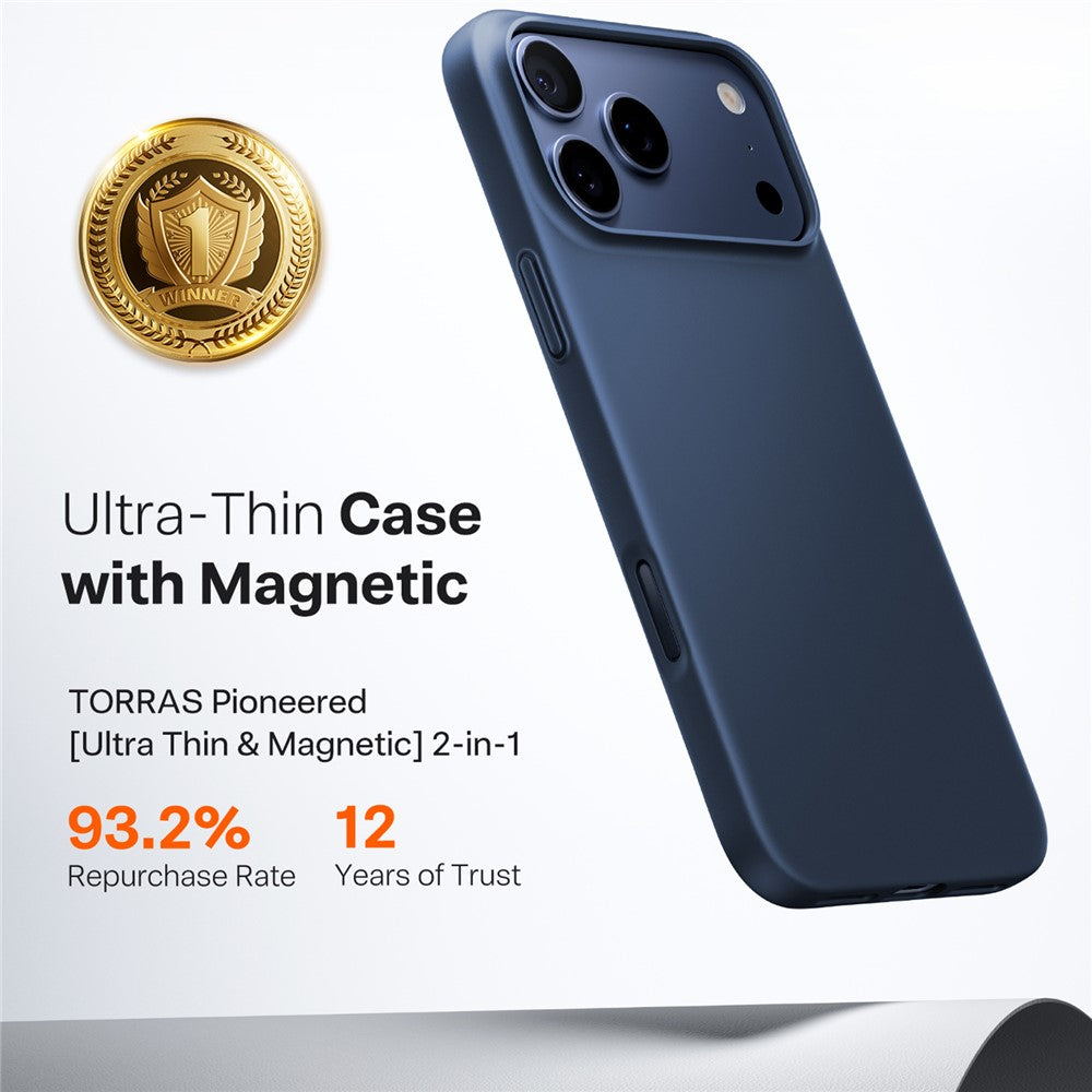 Θήκη MagSafe για Apple iPhone 17 Pro, Torras, SlimFit, Μπλε Ναυτικό