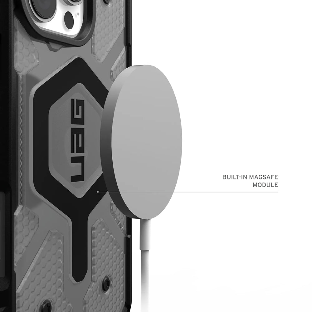MagSafe Case for Apple iPhone 17 Pro, Urban Armor Gear, Pathfinder Clear, Grey