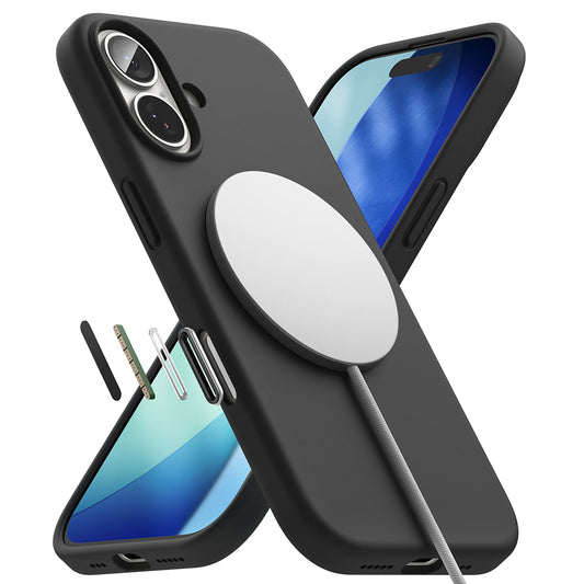 Θήκη MagSafe για Apple iPhone 17, Ringke, Σιλικόνη, Μαύρη