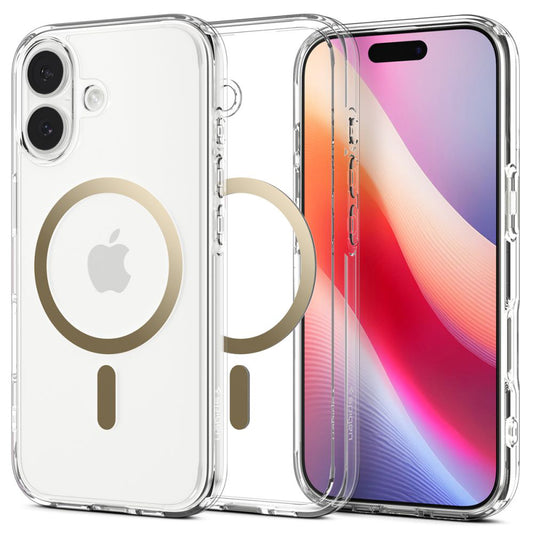 Θήκη MagSafe για Apple iPhone 17, Spigen, Ultra Hybrid, Διάφανο Χρυσό