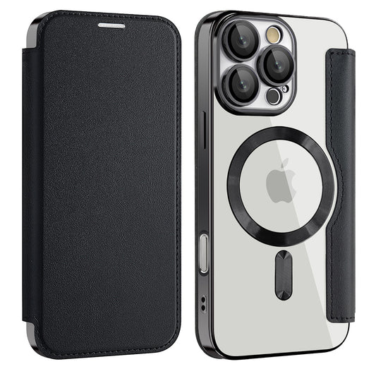 Θήκη MagSafe για Apple iPhone 17, Techsuit, SmartMag Book, Μαύρη