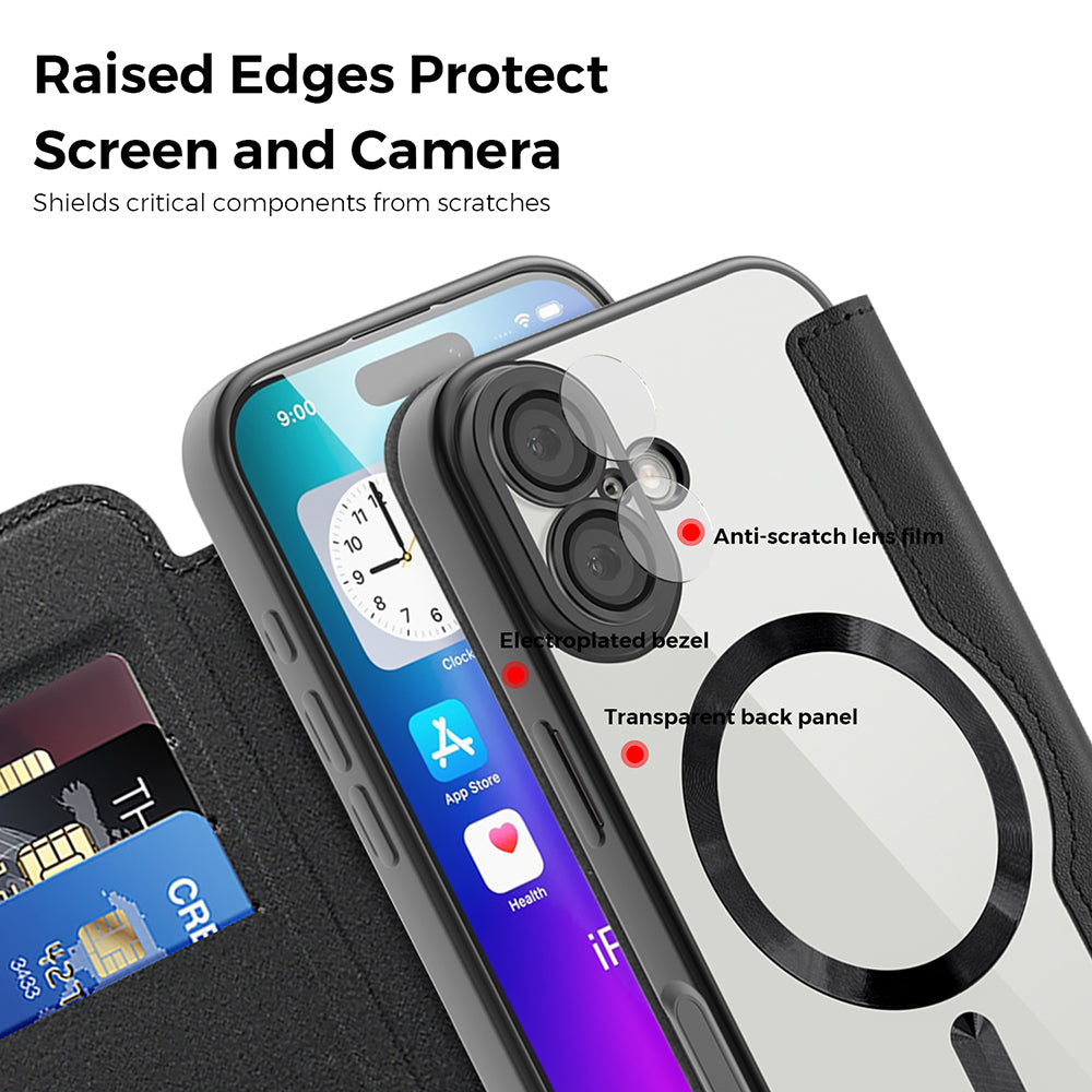 Θήκη MagSafe για Apple iPhone 17, Techsuit, SmartMag Book, Πράσινο