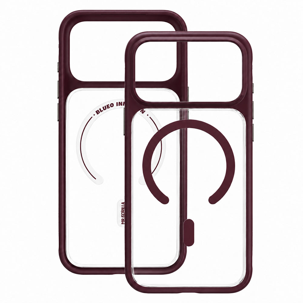 Θήκη MagSafe για Apple iPhone 18 Pro / 17 Pro, Blueo, φιλική προς το δέρμα, αντικραδασμική, σατινέ μπορντό