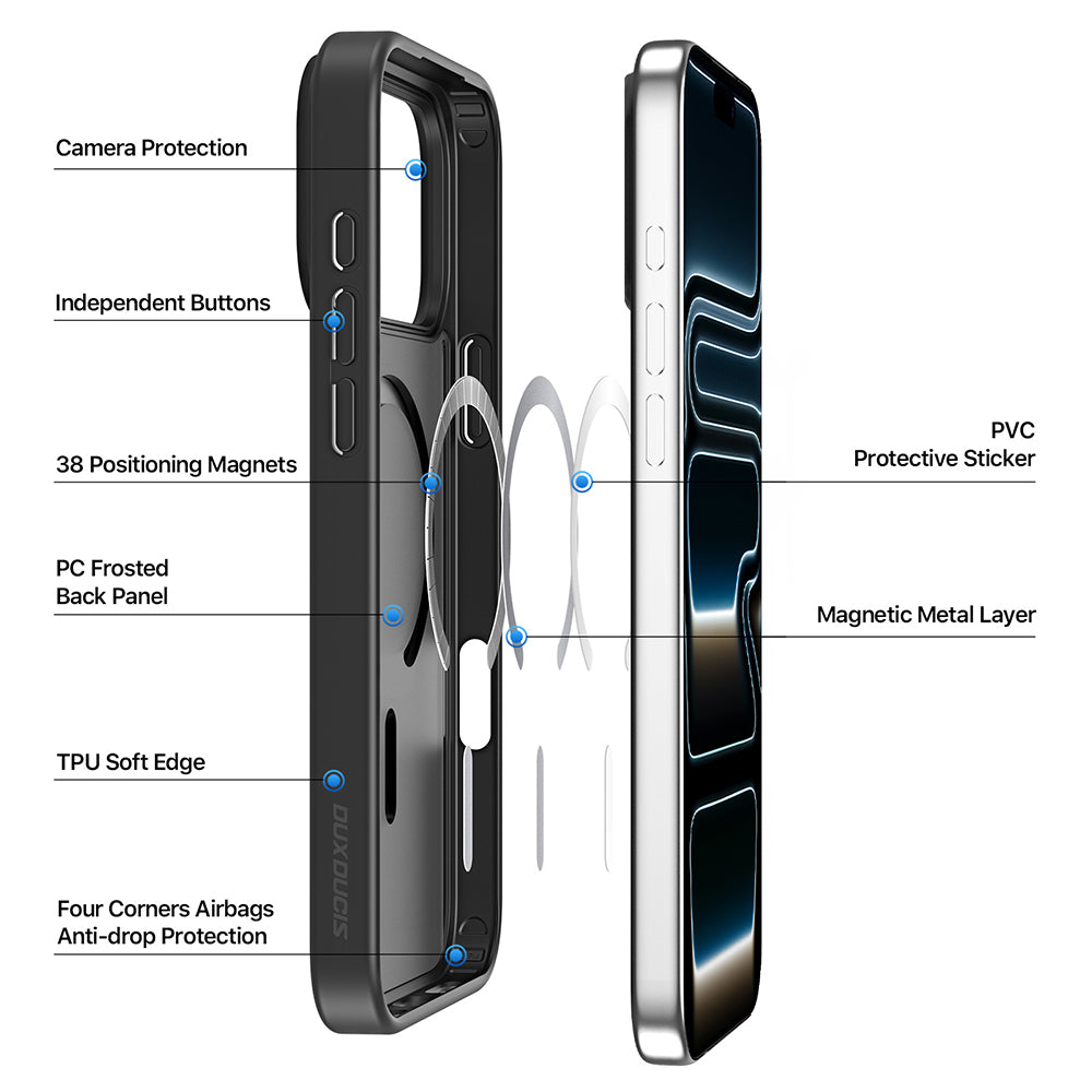 Θήκη MagSafe για Apple iPhone 18 Pro / 17 Pro, DUX DUCIS, Yind, Πορτοκαλί