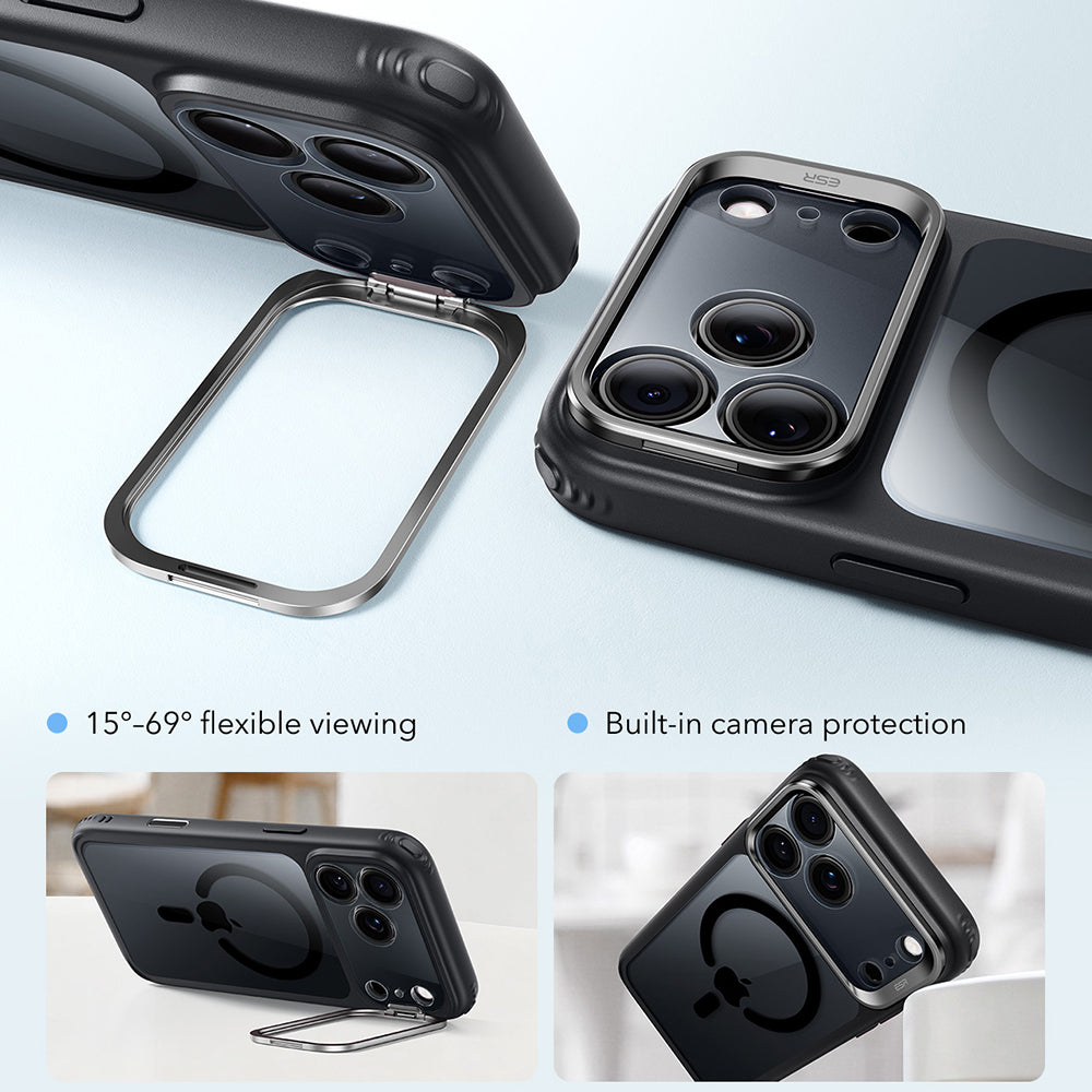Θήκη MagSafe για Apple iPhone 18 Pro / 17 Pro, ESR, Classic Hybrid Kickstand, Μαύρη Διαφανής
