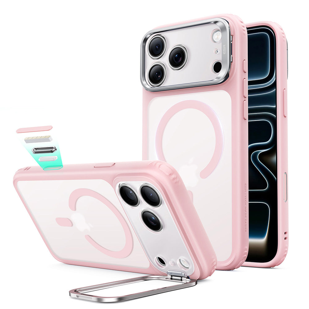Θήκη MagSafe για Apple iPhone 18 Pro / 17 Pro, ESR, Classic Hybrid Kickstand, Ροζ Σατινέ