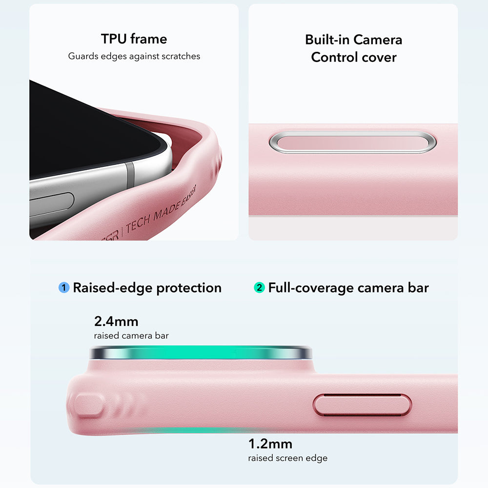 Θήκη MagSafe για Apple iPhone 18 Pro / 17 Pro, ESR, Classic Hybrid Kickstand, Ροζ Σατινέ