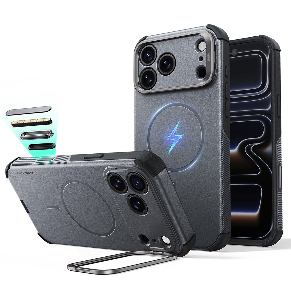 Θήκη MagSafe για Apple iPhone 18 Pro / 17 Pro, ESR, Cyber Armor Kickstand, Γκρι