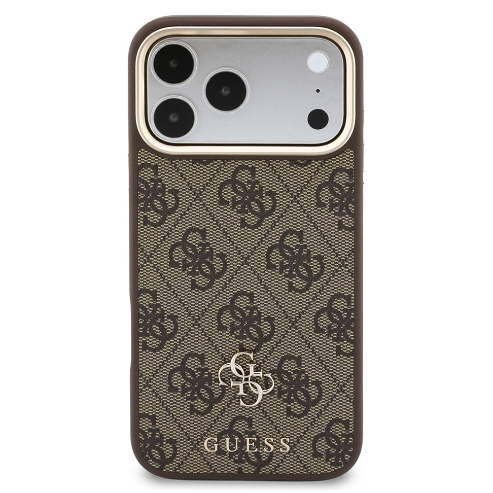 Θήκη MagSafe για Apple iPhone 18 Pro / 17 Pro, Guess, 4G Cardslot & Big Strap, Καφέ