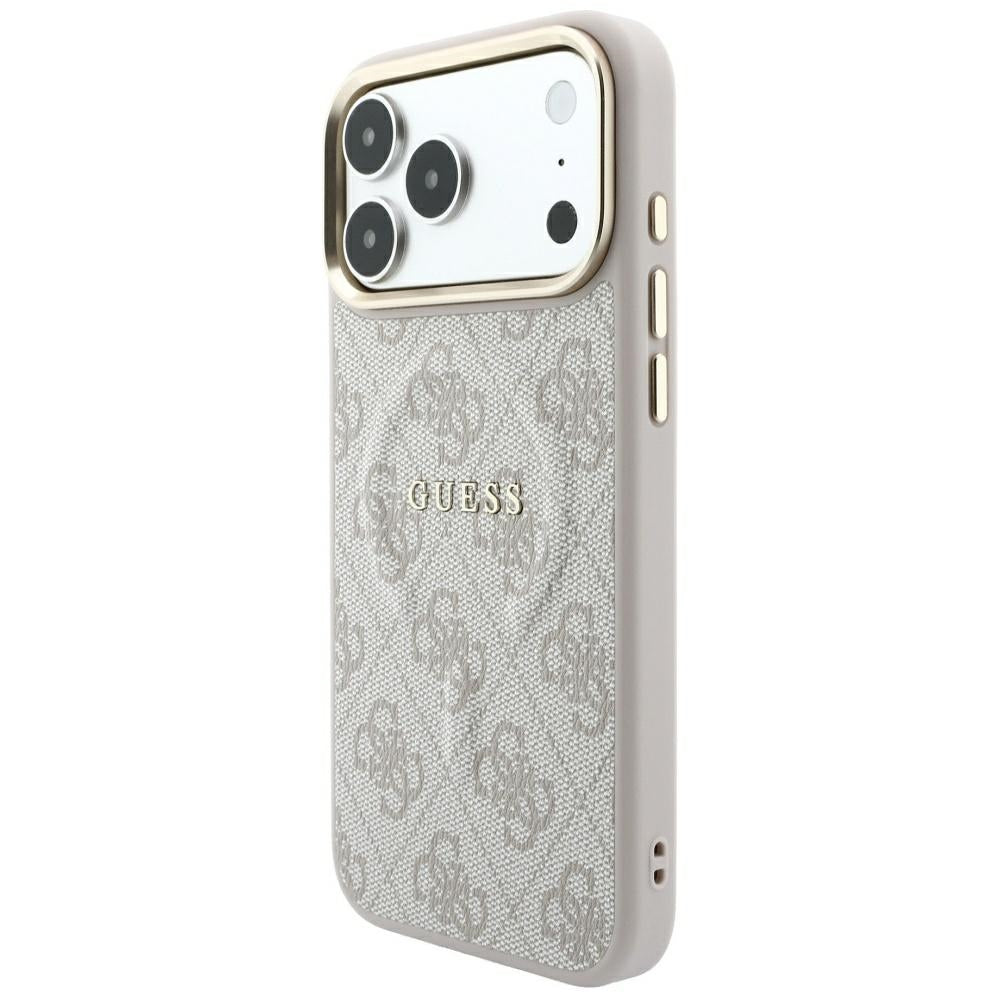 Θήκη MagSafe για Apple iPhone 18 Pro / 17 Pro, Guess, 4G Embossed Classic, Ροζ