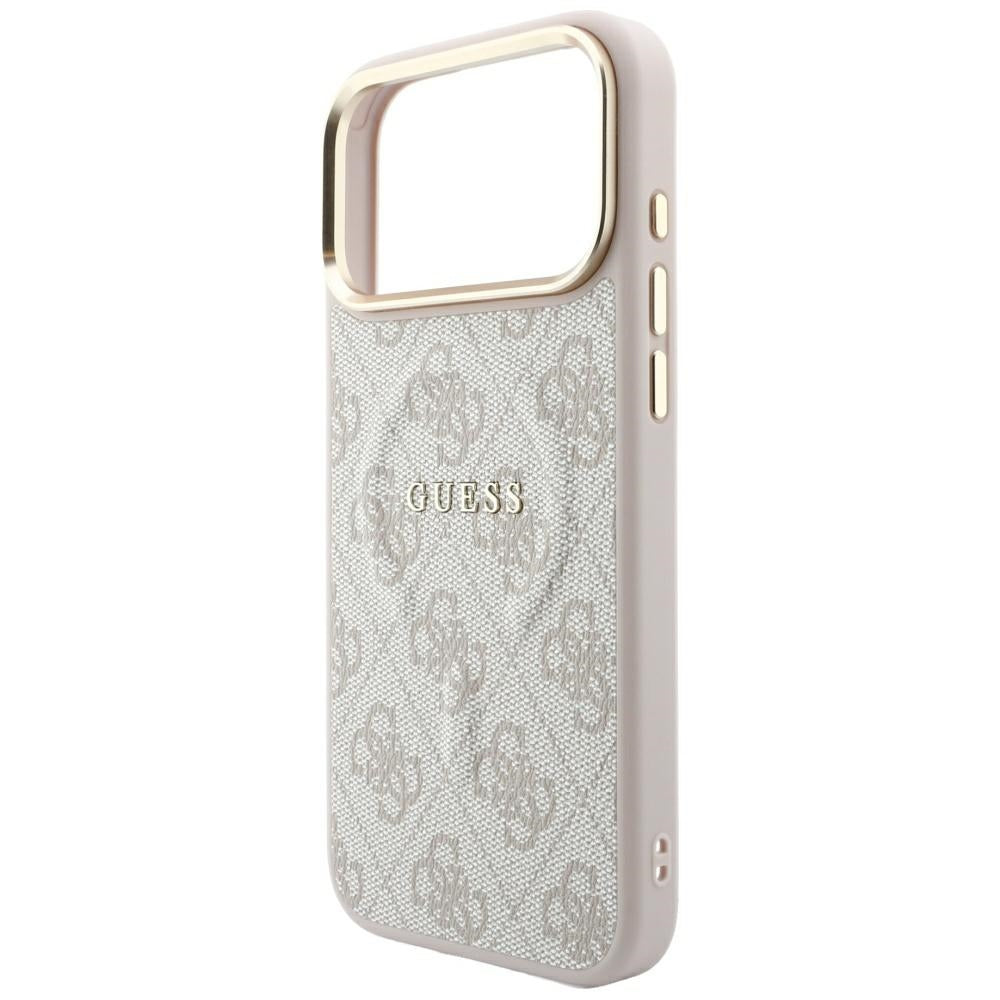Θήκη MagSafe για Apple iPhone 18 Pro / 17 Pro, Guess, 4G Embossed Classic, Ροζ