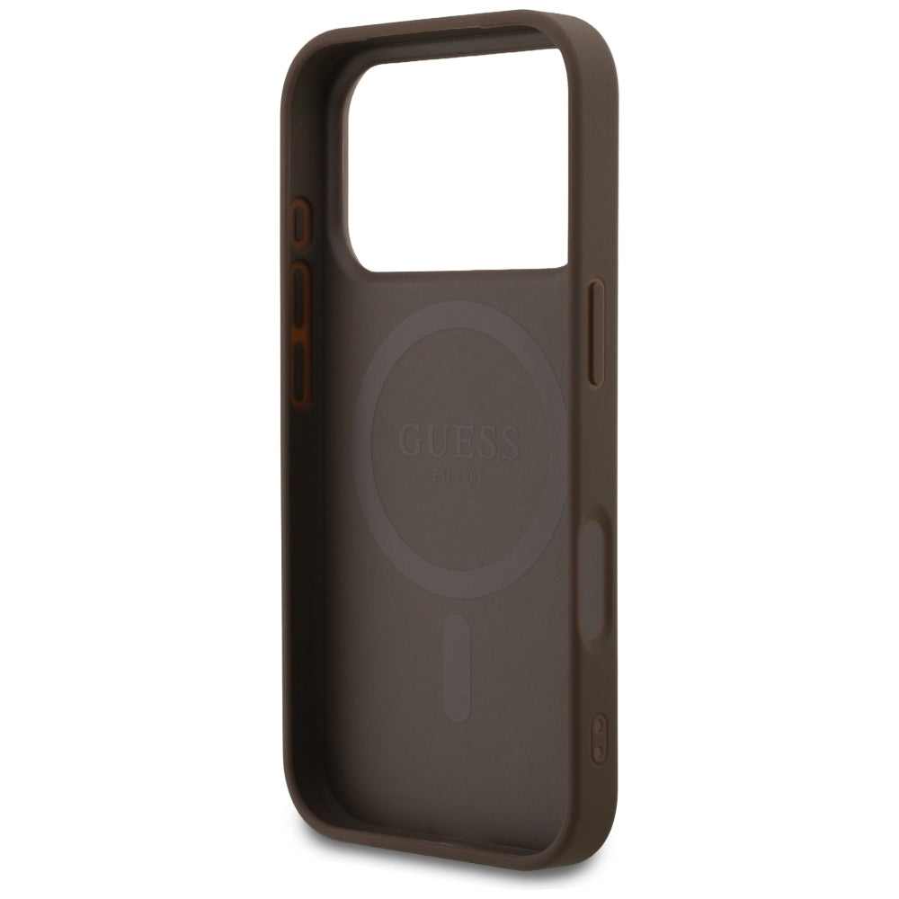Θήκη MagSafe για Apple iPhone 18 Pro / 17 Pro, Guess, 4G Small and Classic, Καφέ