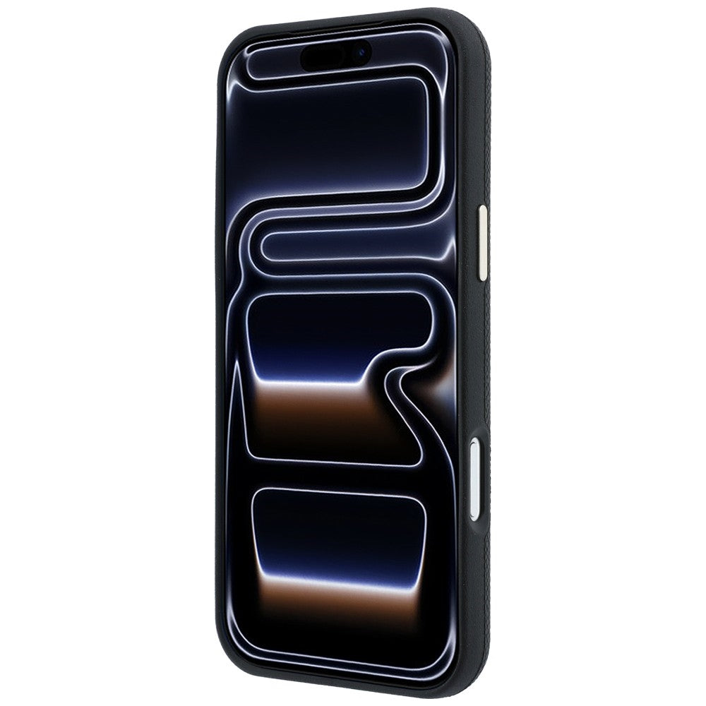Θήκη MagSafe για Apple iPhone 18 Pro / 17 Pro, Guess, με στρογγυλό ανάγλυφο λογότυπο στρας, Μαύρη