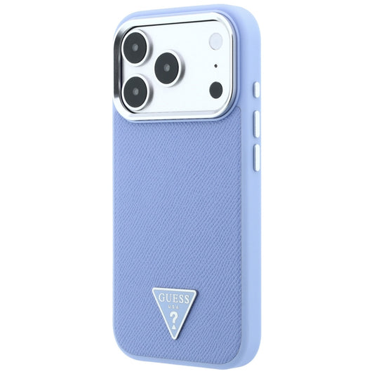 Θήκη MagSafe για Apple iPhone 18 Pro / 17 Pro, Guess, Λογότυπο Τριγώνου με Υφή, Μπλε