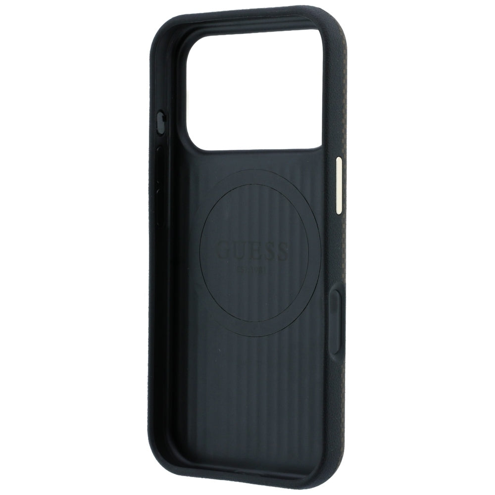 Θήκη MagSafe για Apple iPhone 18 Pro / 17 Pro, Guess, Λογότυπο Τριγώνου Kevlar, Καφέ