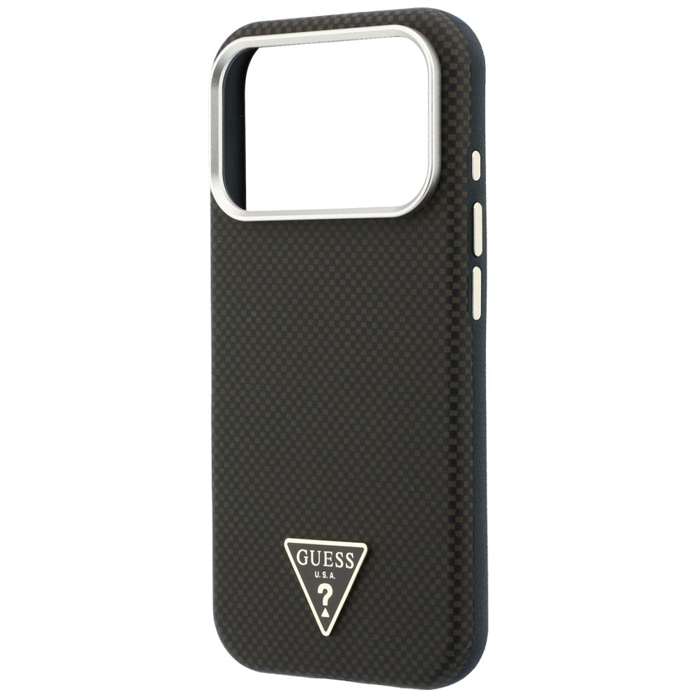 Θήκη MagSafe για Apple iPhone 18 Pro / 17 Pro, Guess, Λογότυπο Τριγώνου Kevlar, Καφέ