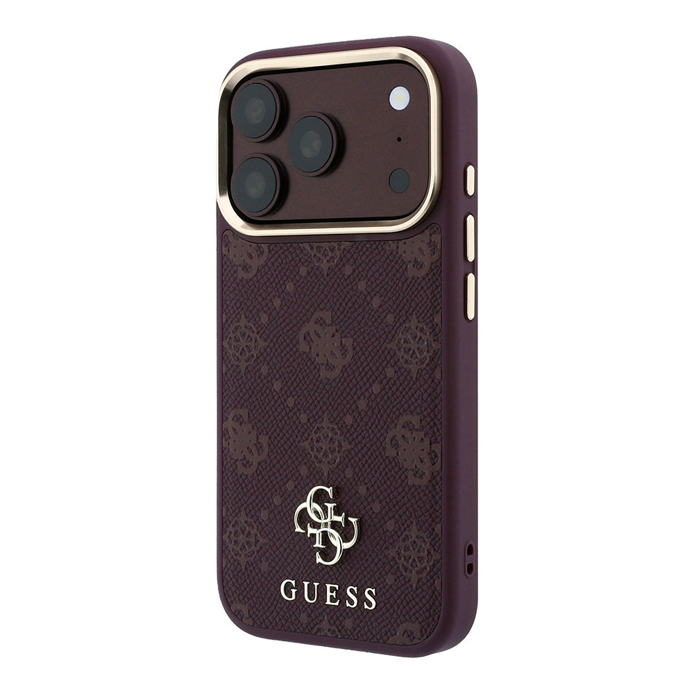 Θήκη MagSafe για Apple iPhone 18 Pro / 17 Pro, Guess, Peony 4G Small Logo, Βυσσινί