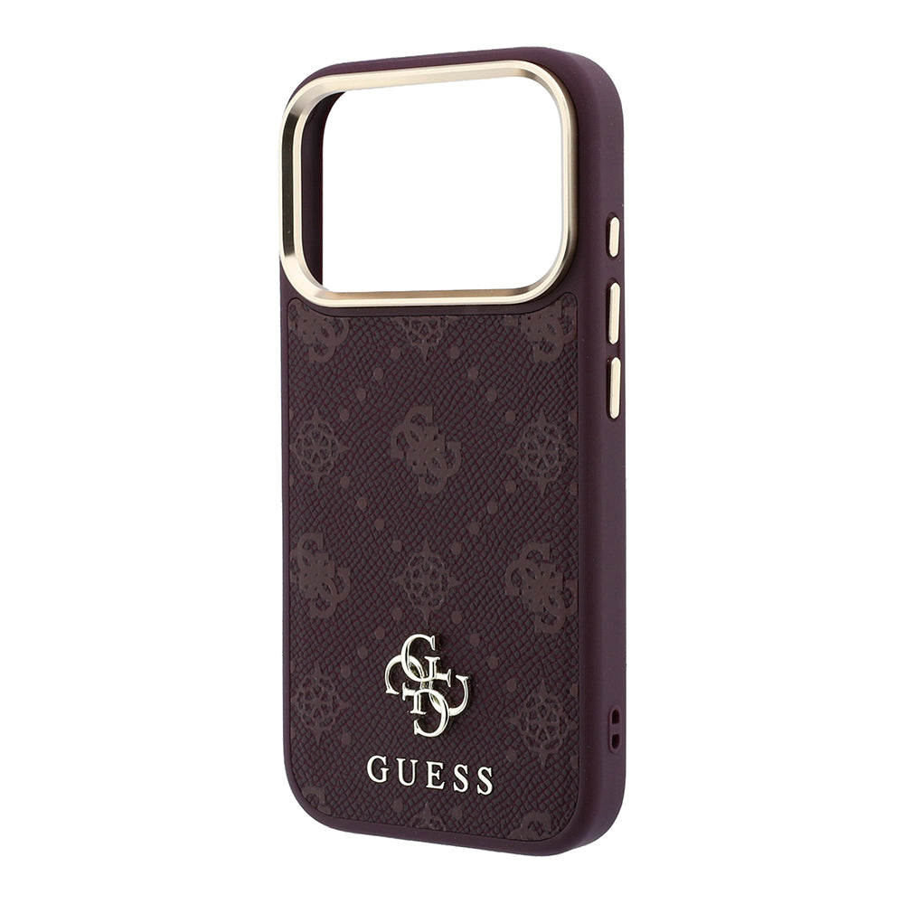 Θήκη MagSafe για Apple iPhone 18 Pro / 17 Pro, Guess, Peony 4G Small Logo, Βυσσινί