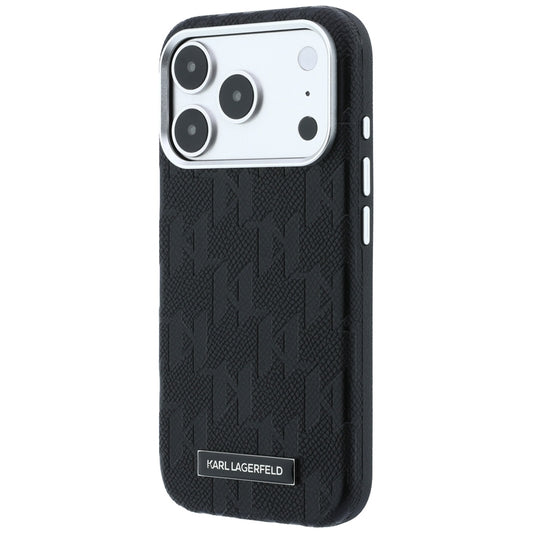 Θήκη MagSafe για Apple iPhone 18 Pro / 17 Pro, Karl Lagerfeld, Grained Mono Resin Logo, Μαύρη