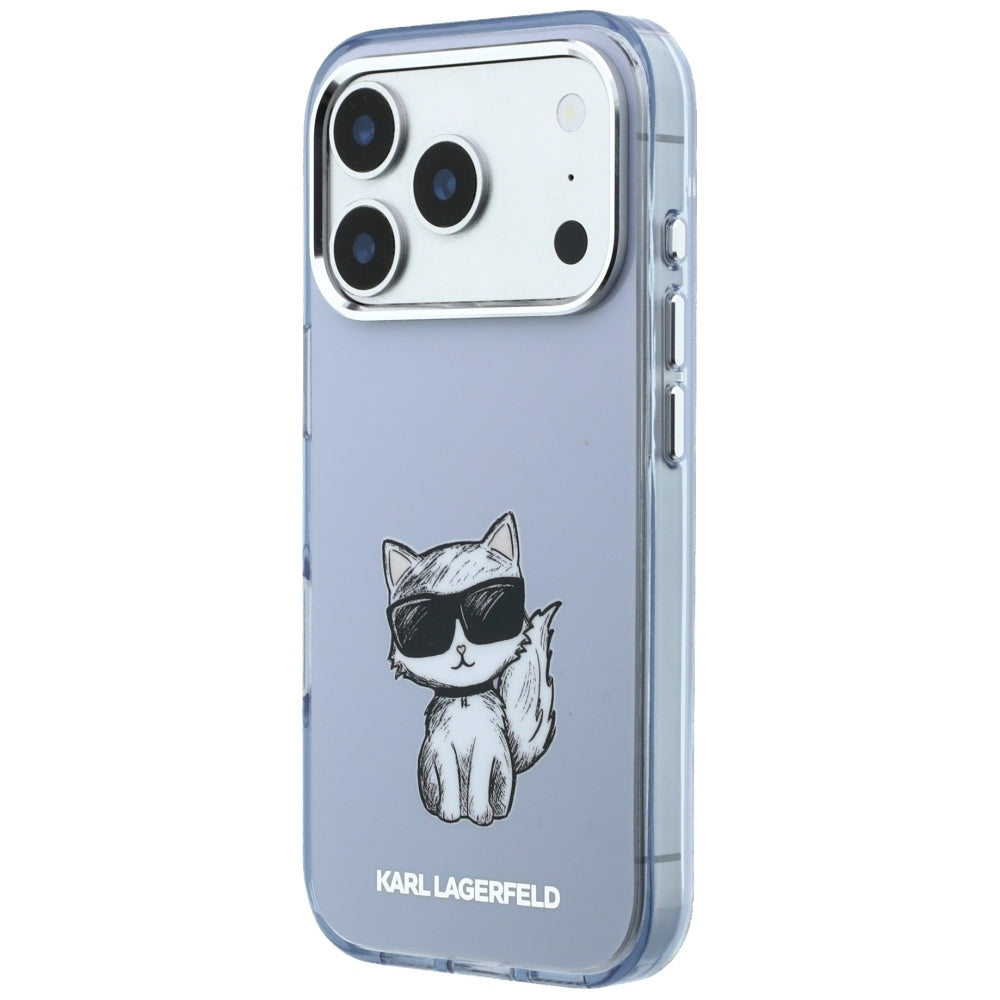 Θήκη MagSafe για Apple iPhone 18 Pro / 17 Pro, Karl Lagerfeld, IML Choupette Body Sketch Print, Μπλε