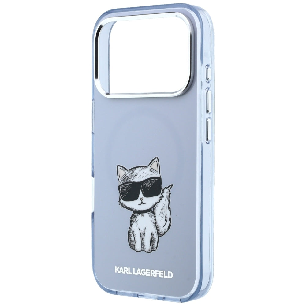 Θήκη MagSafe για Apple iPhone 18 Pro / 17 Pro, Karl Lagerfeld, IML Choupette Body Sketch Print, Μπλε