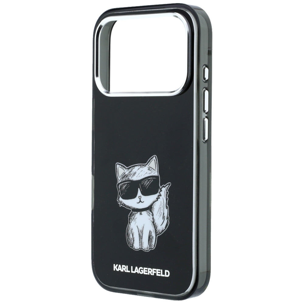 Θήκη MagSafe για Apple iPhone 18 Pro / 17 Pro, Karl Lagerfeld, IML Choupette Body Sketch Print, Μαύρο