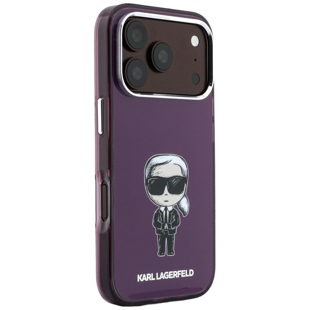 Θήκη MagSafe για Apple iPhone 18 Pro / 17 Pro, Karl Lagerfeld, HC IML Ikonik Sketch Print, Μπορντό