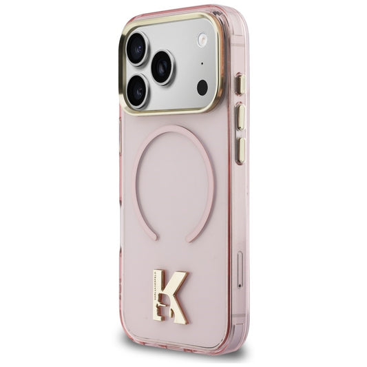 Θήκη MagSafe για Apple iPhone 18 Pro / 17 Pro, Karl Lagerfeld, IML Karl Head Logo, Ροζ