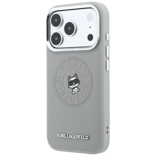 Θήκη MagSafe για Apple iPhone 18 Pro / 17 Pro, Karl Lagerfeld, Point and Choupette Sketch, Γκρι