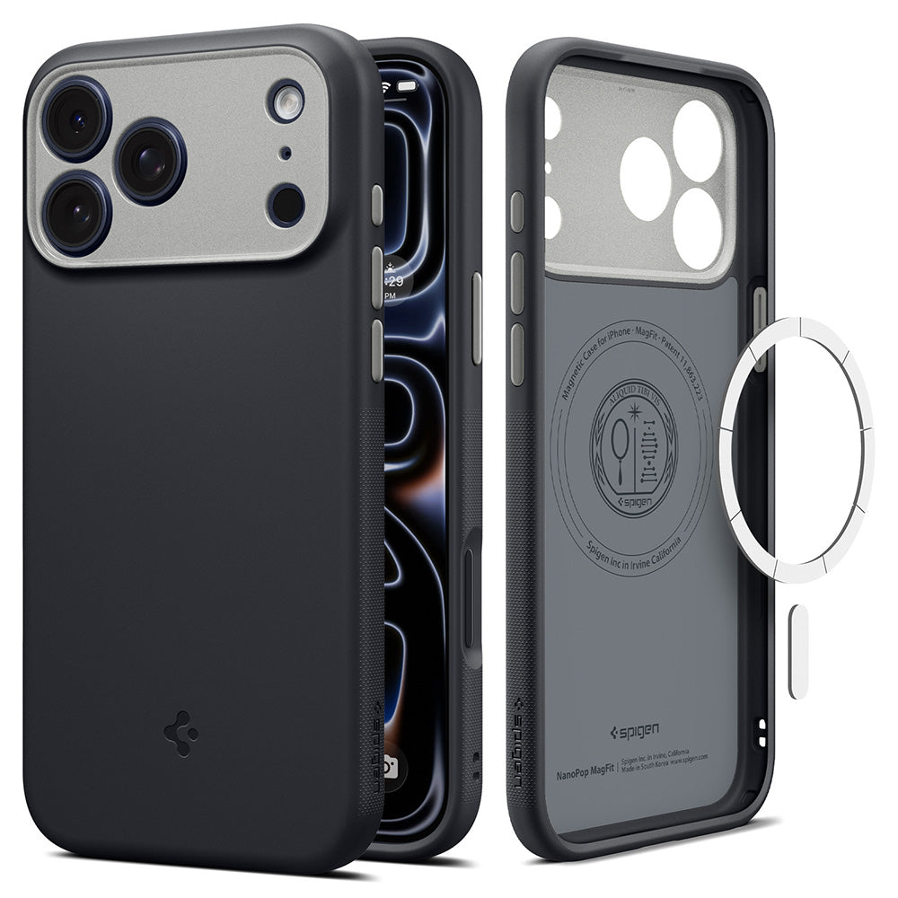 Θήκη MagSafe για Apple iPhone 18 Pro / 17 Pro, Spigen, Caseology Nano Pop, Μαύρη ACS12177