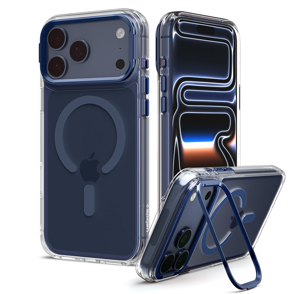 Θήκη MagSafe για Apple iPhone 18 Pro / 17 Pro, Spigen, Ultra Hybrid Optik S, Διαφανής Μπλε ACS11922