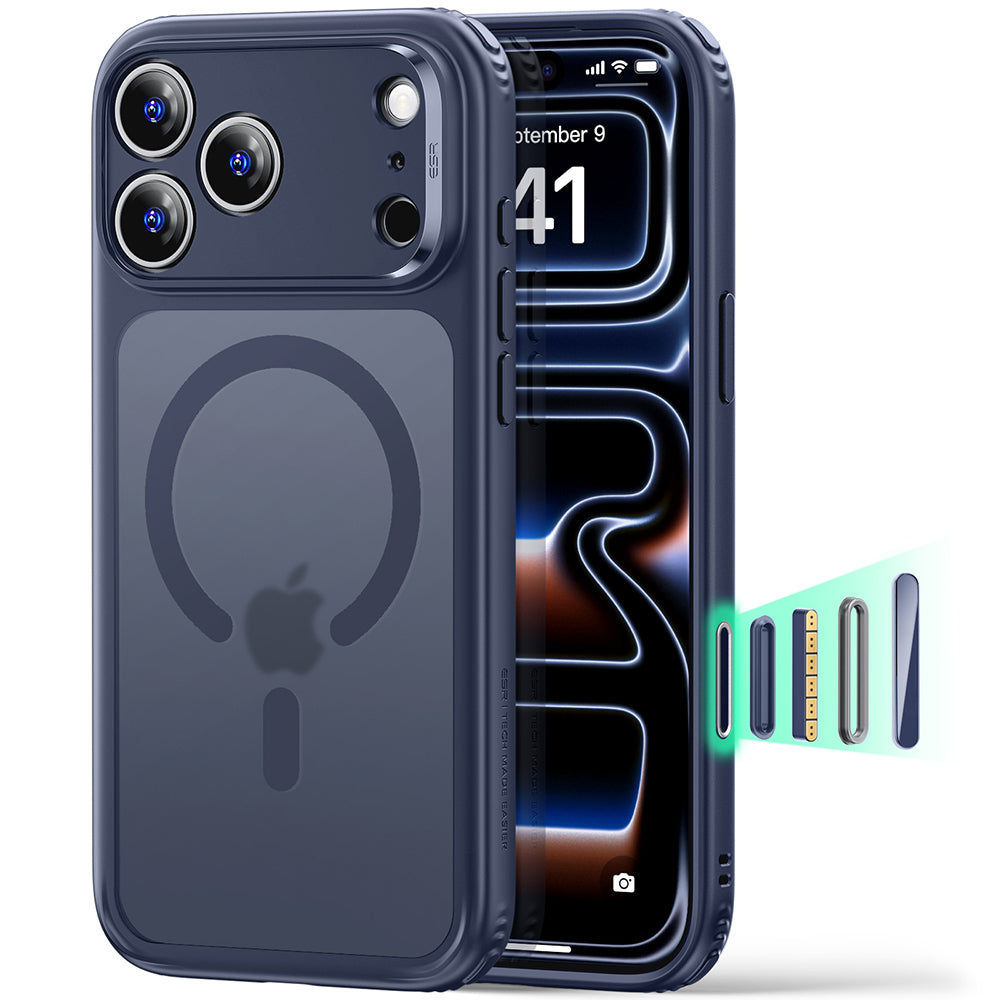 Θήκη MagSafe για Apple iPhone 18 Pro, ESR, Classic Hybrid, Μπλε Σατινέ