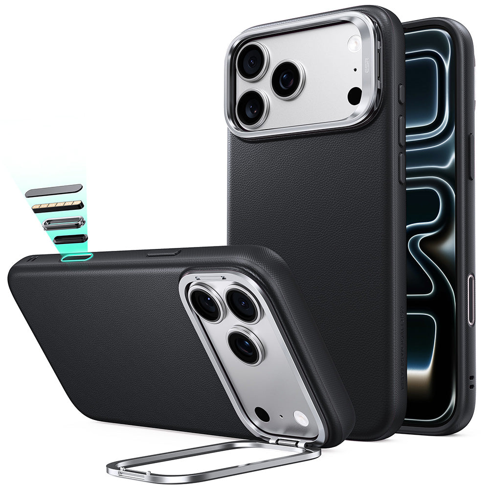 MagSafe Case for Apple iPhone 18 Pro Max / 17 Pro Max, ESR, Atelier with Kickstand, Black