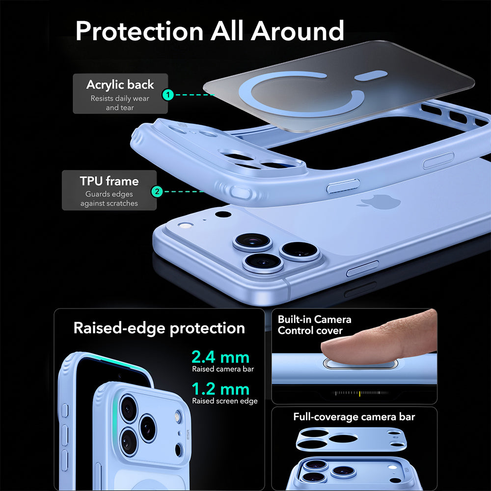 Θήκη MagSafe για Apple iPhone 18 Pro Max / 17 Pro Max, ESR, Classic Hybrid, Μπλε Σατινέ