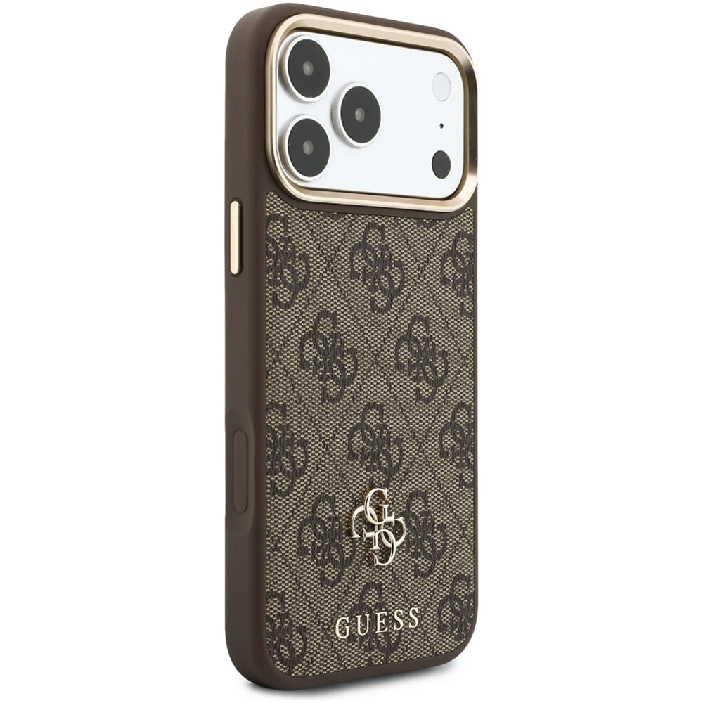 Θήκη MagSafe για Apple iPhone 18 Pro Max / 17 Pro Max, Guess, 4G Cardslot & Big Strap, Καφέ