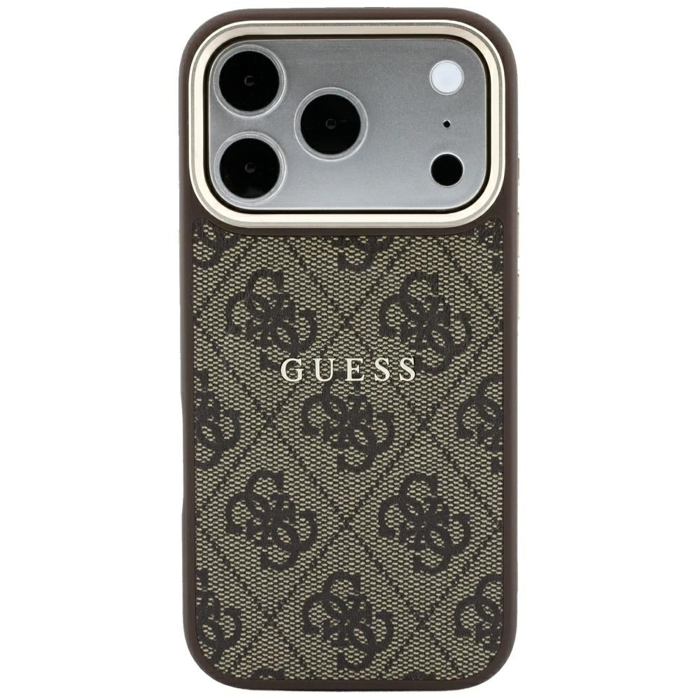 Θήκη MagSafe για Apple iPhone 18 Pro Max / 17 Pro Max, Guess, 4G Embossed Classic, Καφέ