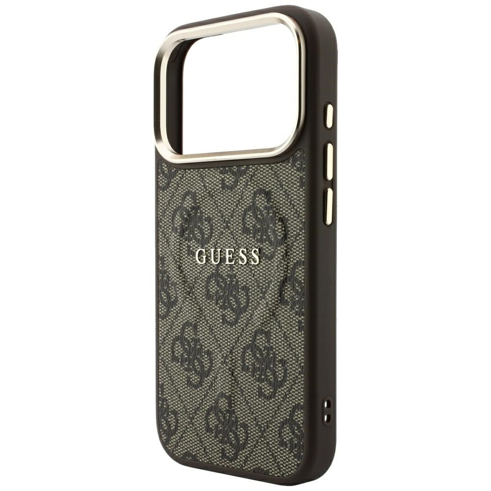 Θήκη MagSafe για Apple iPhone 18 Pro Max / 17 Pro Max, Guess, 4G Embossed Classic, Καφέ