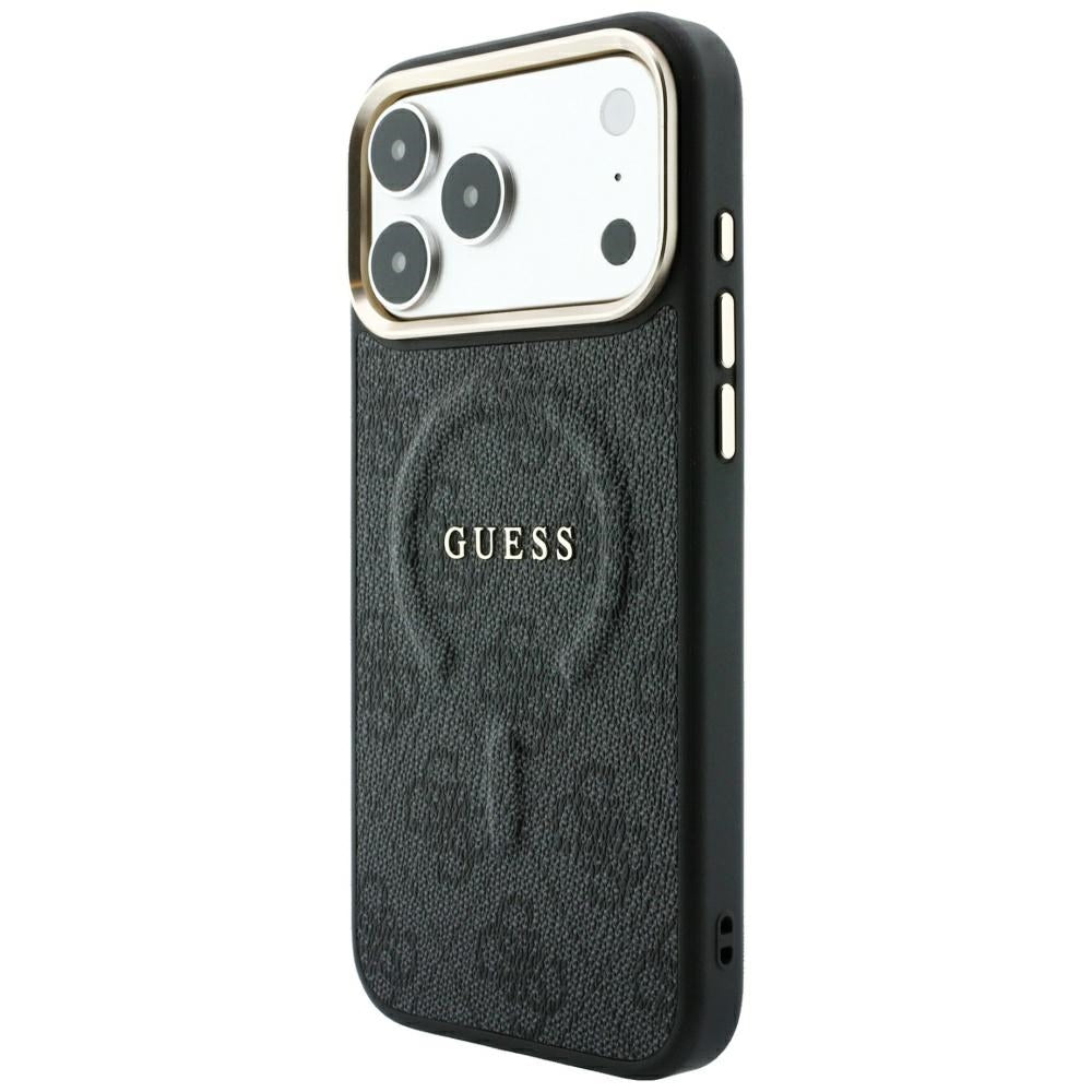 Θήκη MagSafe για Apple iPhone 18 Pro Max / 17 Pro Max, Guess, 4G Embossed Classic, Μαύρη