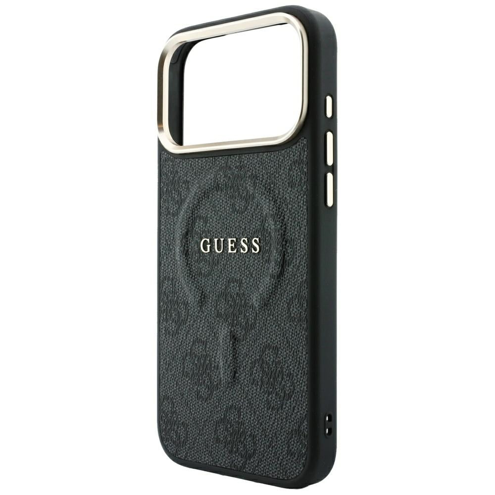 Θήκη MagSafe για Apple iPhone 18 Pro Max / 17 Pro Max, Guess, 4G Embossed Classic, Μαύρη
