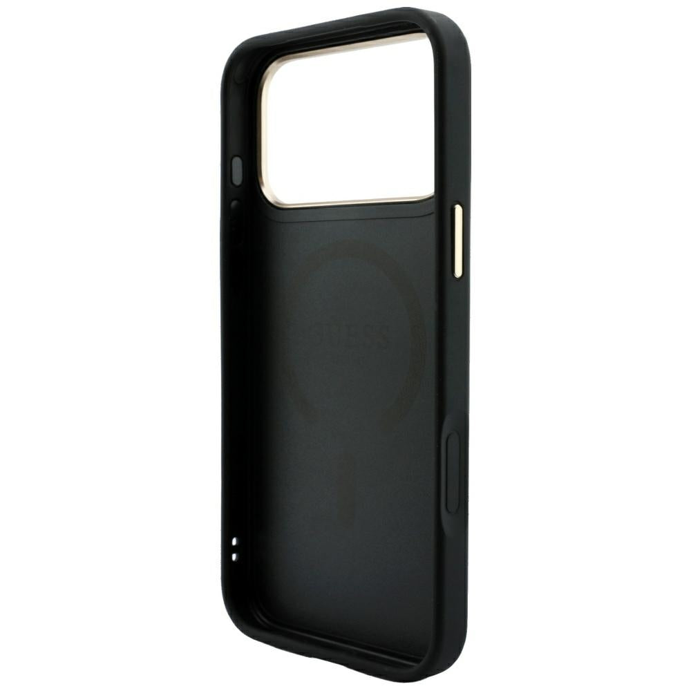 Θήκη MagSafe για Apple iPhone 18 Pro Max / 17 Pro Max, Guess, 4G Embossed Classic, Μαύρη
